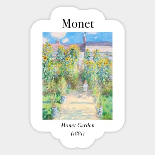 Claude Monet Garden Sticker